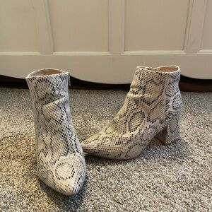 Snakeskin Booties